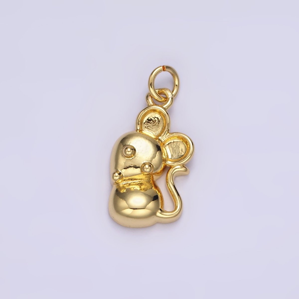 14K Gold Filled Walking, Sitting Mouse Mice Animal Charm | N1039 N1040 - DLUXCA