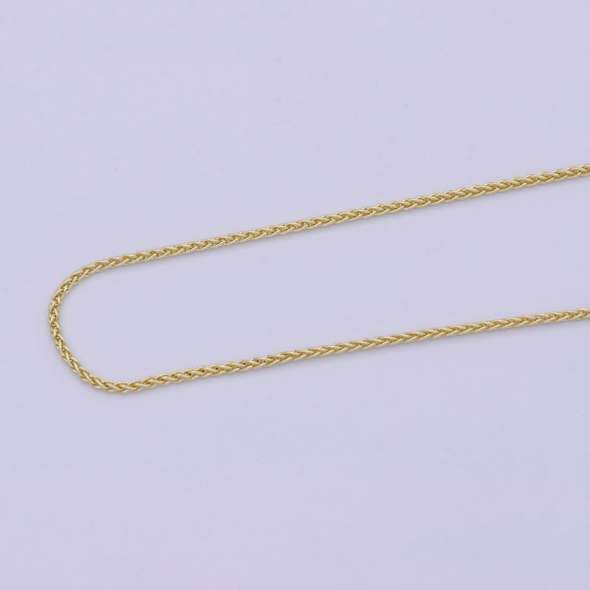 14K Gold Filled Wheat Chain Foxtail Chain Necklace, Man Ladies Gold Chain, Trending Gold Chain Necklace | WA-755 Clearance Pricing - DLUXCA