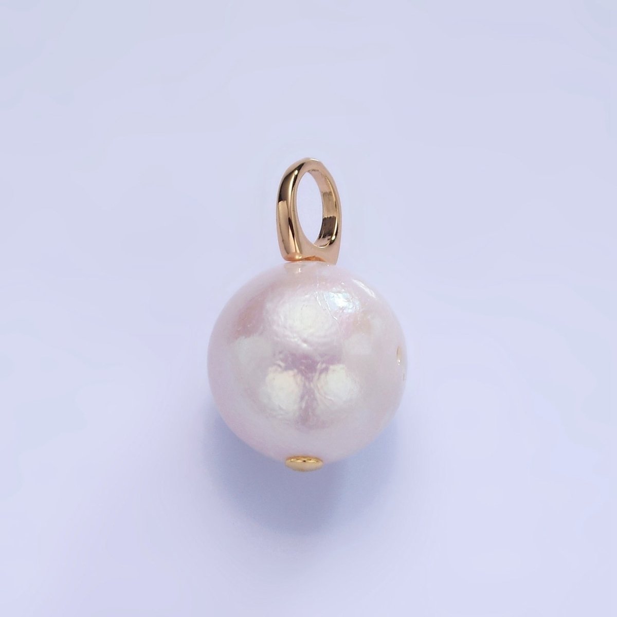 14K Gold Filled White Freshwater Pearl Drop Pendant | P1713 - DLUXCA