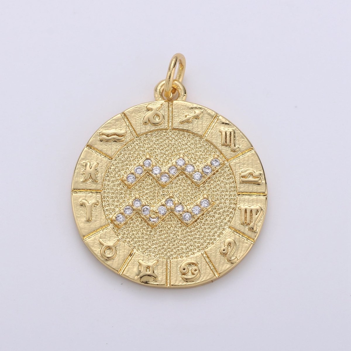 14k Gold Filled Zodiac Charms Micro Pave Constellation Necklace Pendant for Zodiac Necklace Celestial Jewelry Making Supply | A-339-A-350 - DLUXCA