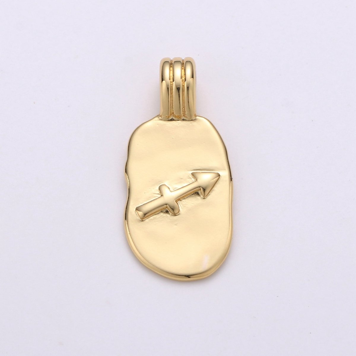 14K Gold Filled Zodiac Horoscope Sign Constellation Medallion Pendant Charm Celestial Astrology Charm for Necklace Jewelry Making Double Side | A-378-A-389 - DLUXCA