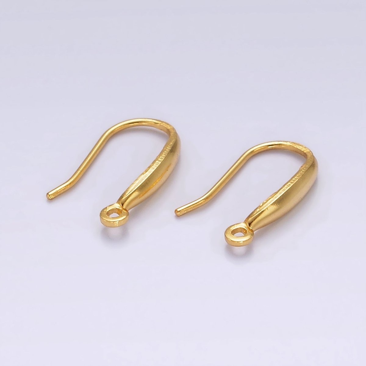 14K Gold Vermeil Minimalist Open Loop French Hook Earrings