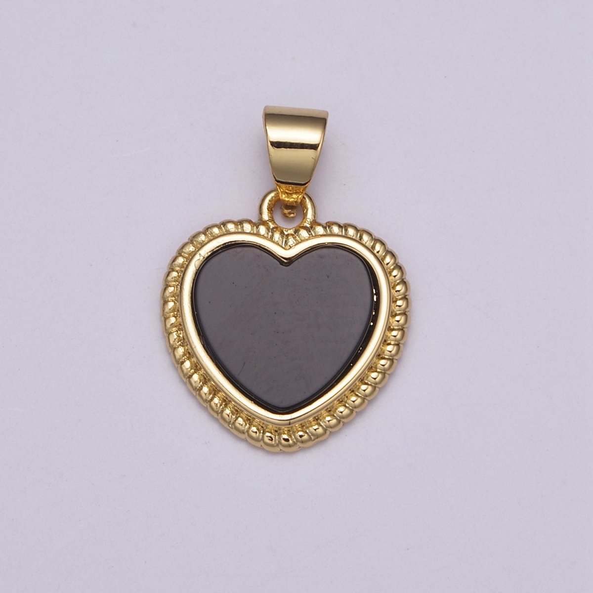 14K Yellow Gold Filled Heart Gemstone Medallion Pendant Tiger Eye, Carnelian, Black ,Green Agate for Vintage Classic Love Relationship Minimalist Jewelry N-506 - N-509 - DLUXCA