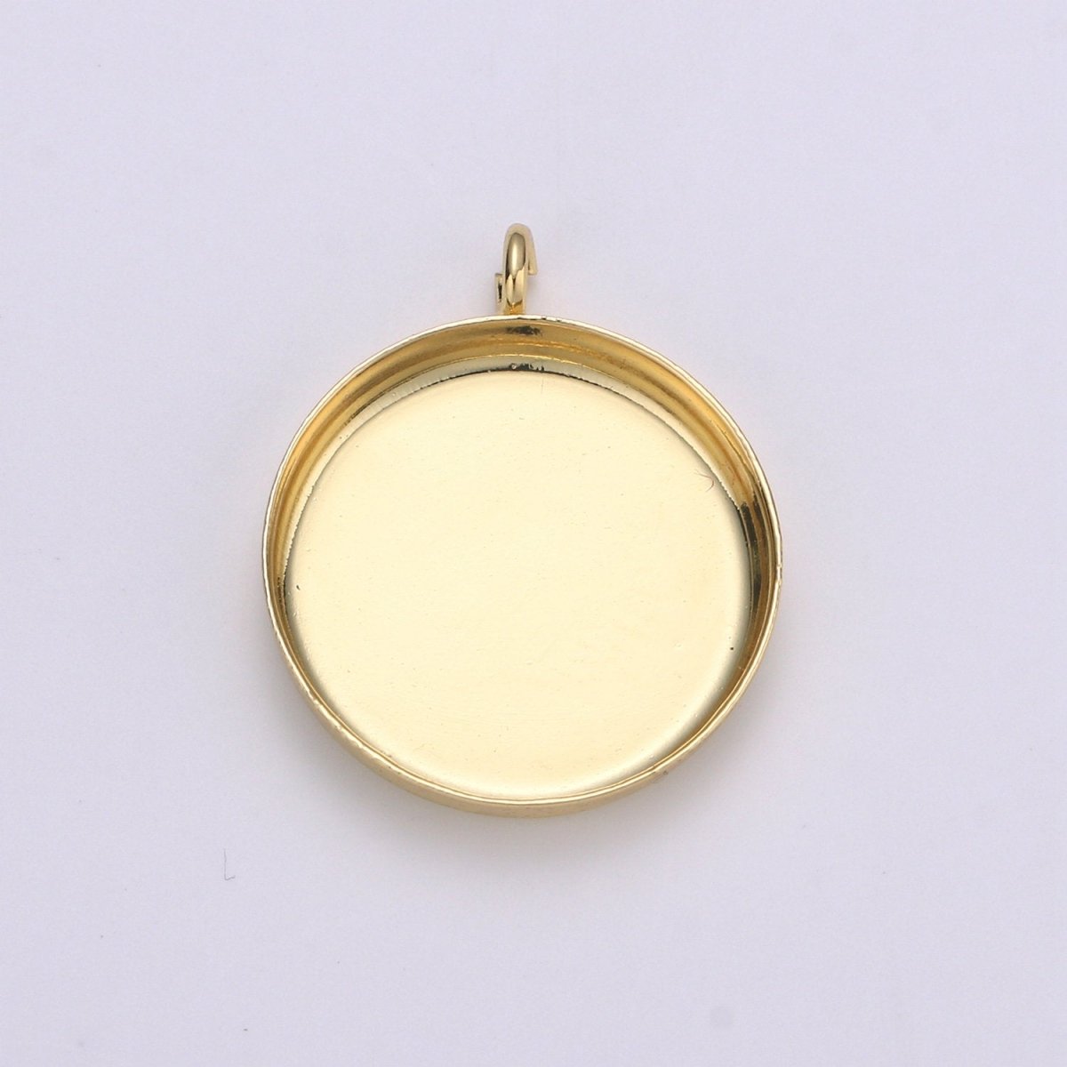 14kGold Filled Round Circle Circular Bezel Cup Earring,Supplies for DIY Earring & Pendat Jewelry,Perfect for DIY Round Pendant Tray with Loop K-926 K-927 K-928 - DLUXCA