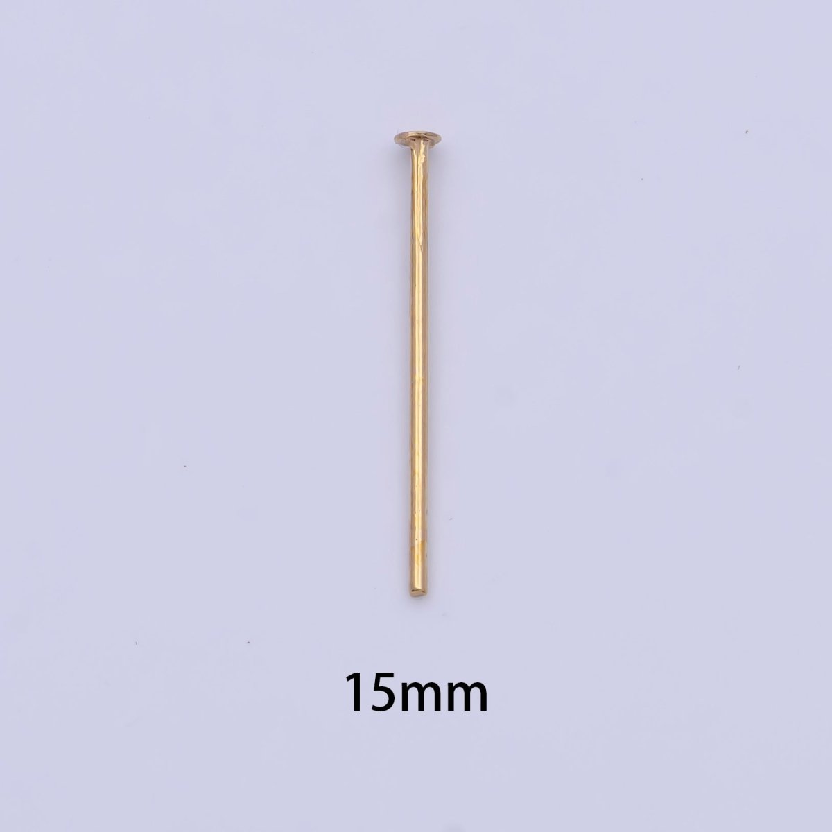 15mm, 18mm, 20mm, 25mm, 30mm Gold Metal Flat Head Pins Jewelry Making Supply | SP-1564 ~ SP-1568 - DLUXCA