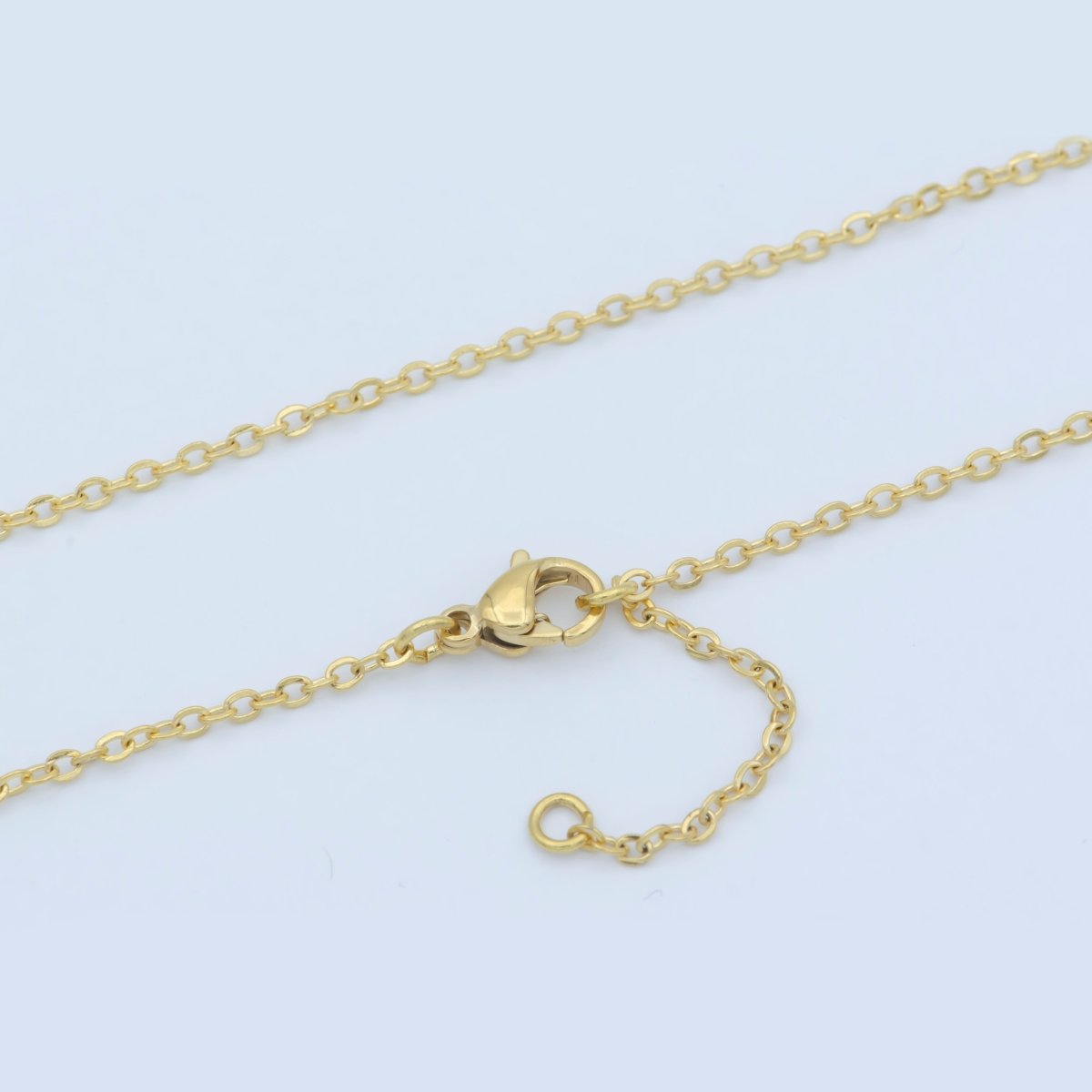 1.5mm Dainty Cable 18 Inch Layering Chain Necklace w. Extender | WA-193 Clearance Pricing - DLUXCA