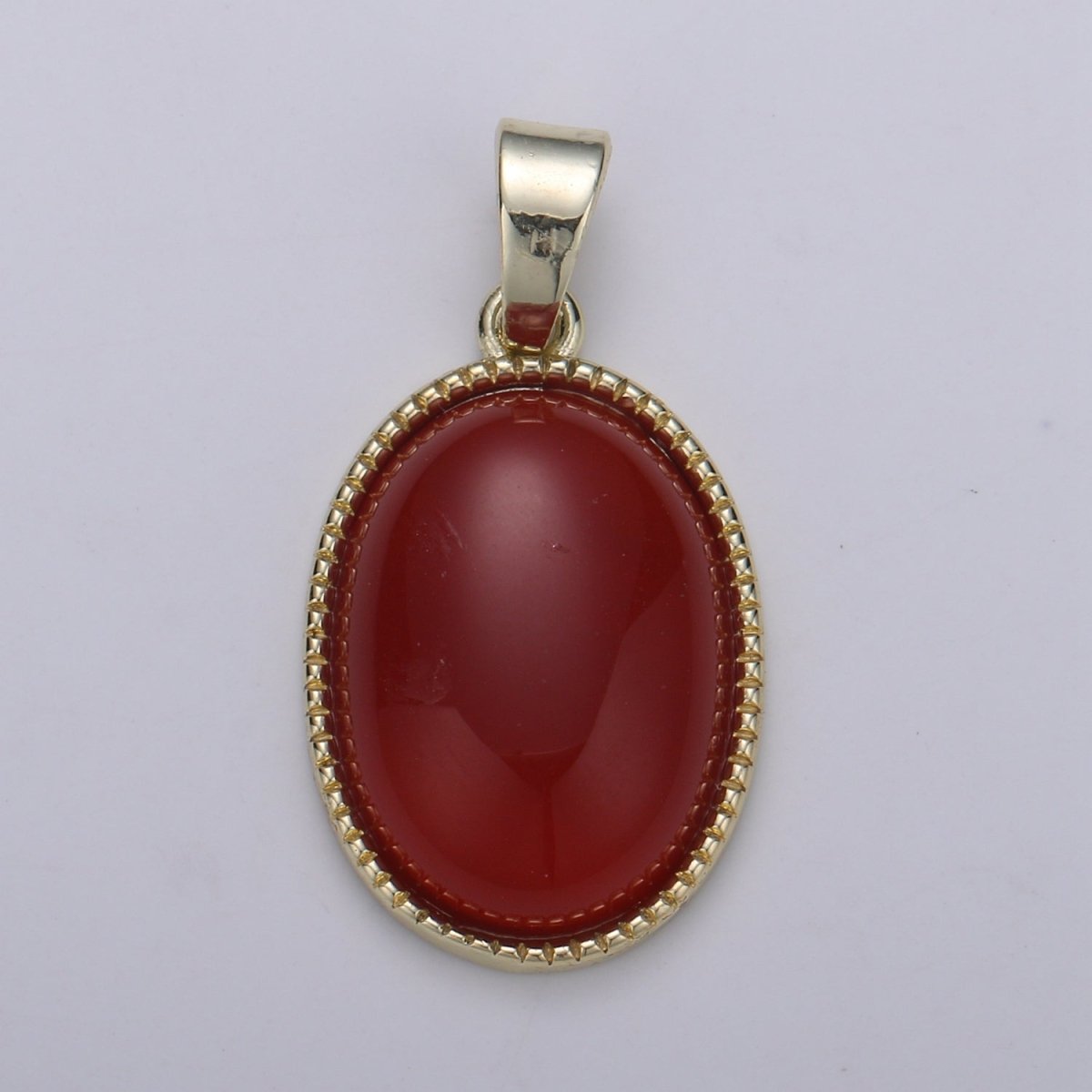 15x29mm 14k Gold Filled Oval Charm, Tiger eye, Marroon, Green Jade Oval Pendant, Natural Stone Charms, Vintage Jewelry Supply - DLUXCA