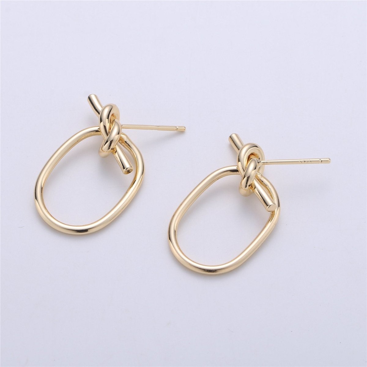 15x30mm 1 Pair of 14K Gold Filled Twist Hoop Tiny Hoop Earrings for Jewelry Making Supply Findings K-178 - DLUXCA
