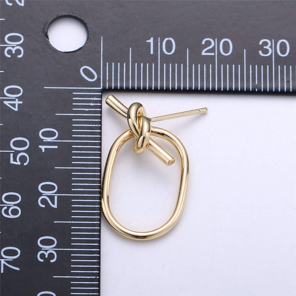 15x30mm 1 Pair of 14K Gold Filled Twist Hoop Tiny Hoop Earrings for Jewelry Making Supply Findings K-178 - DLUXCA