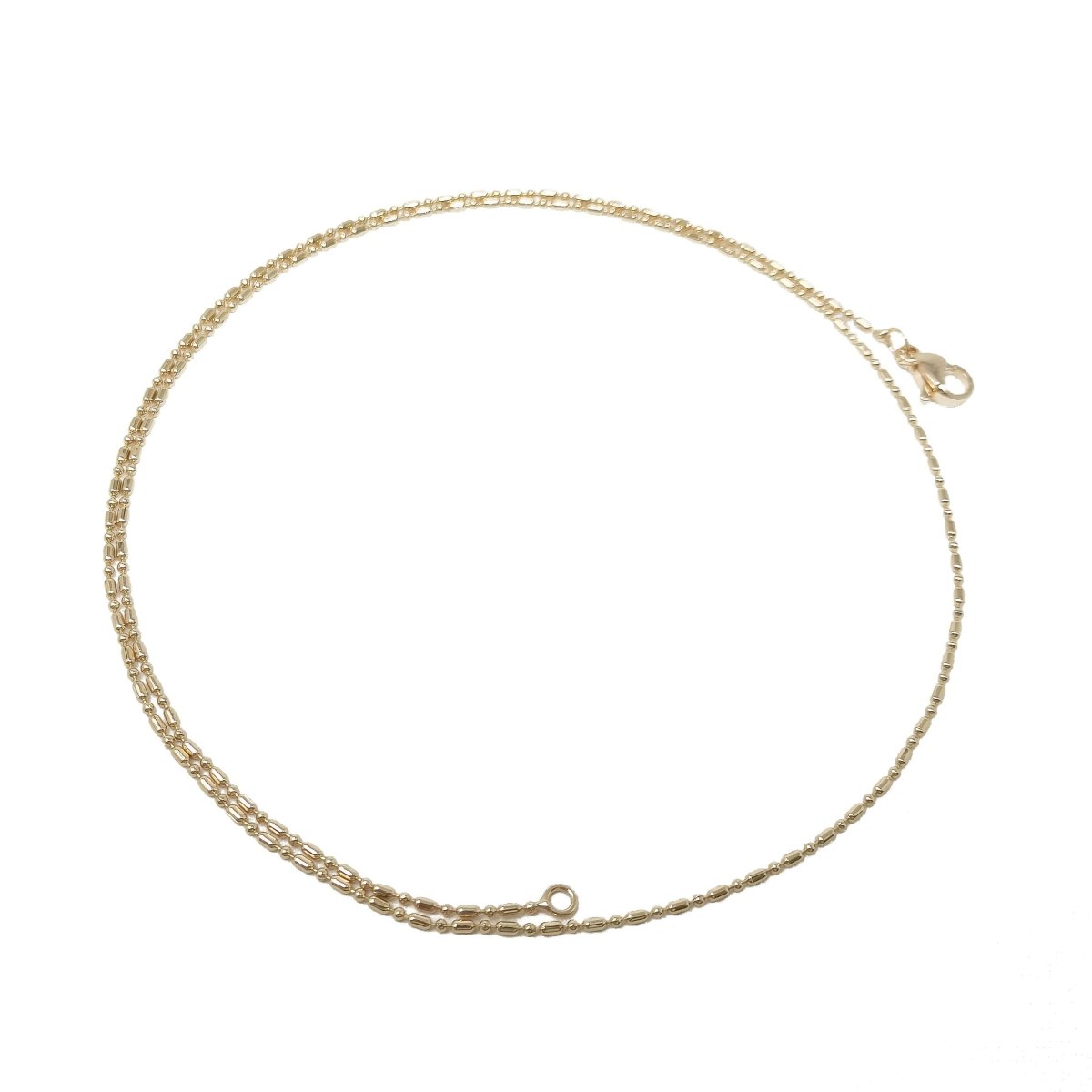 16, 17.8, 19.8 inches Gold Filled Bead Necklace - 1.2mm, 14K Gold Filled Bead Necklace w/ Lobster Clasps | CN-900, CN-901, CN-902 Clearance Pricing - DLUXCA