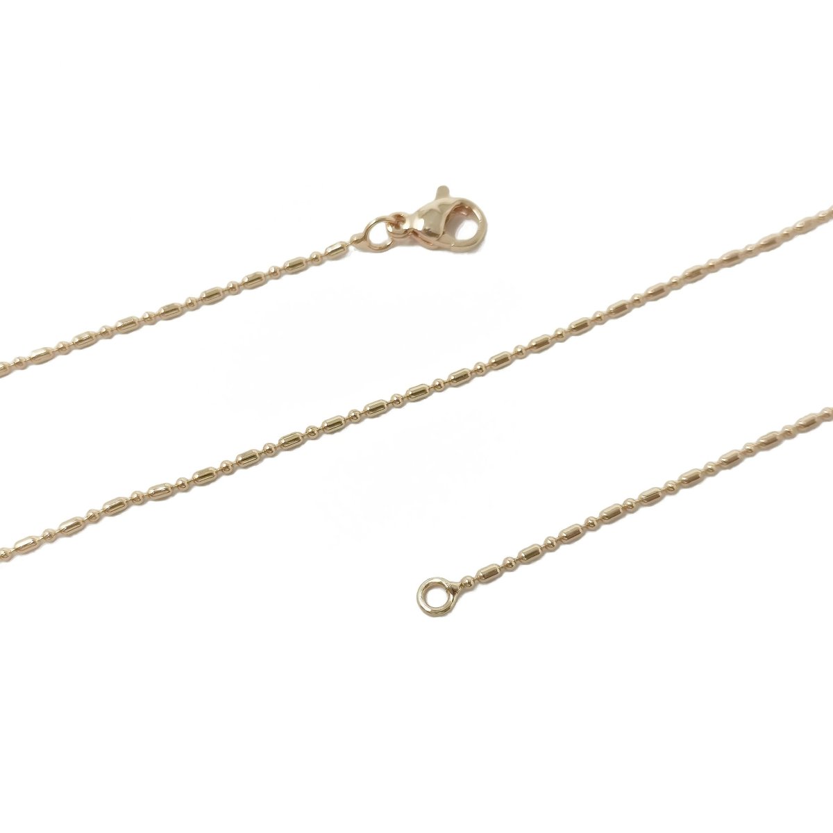 16, 17.8, 19.8 inches Gold Filled Bead Necklace - 1.2mm, 14K Gold Filled Bead Necklace w/ Lobster Clasps | CN-900, CN-901, CN-902 Clearance Pricing - DLUXCA