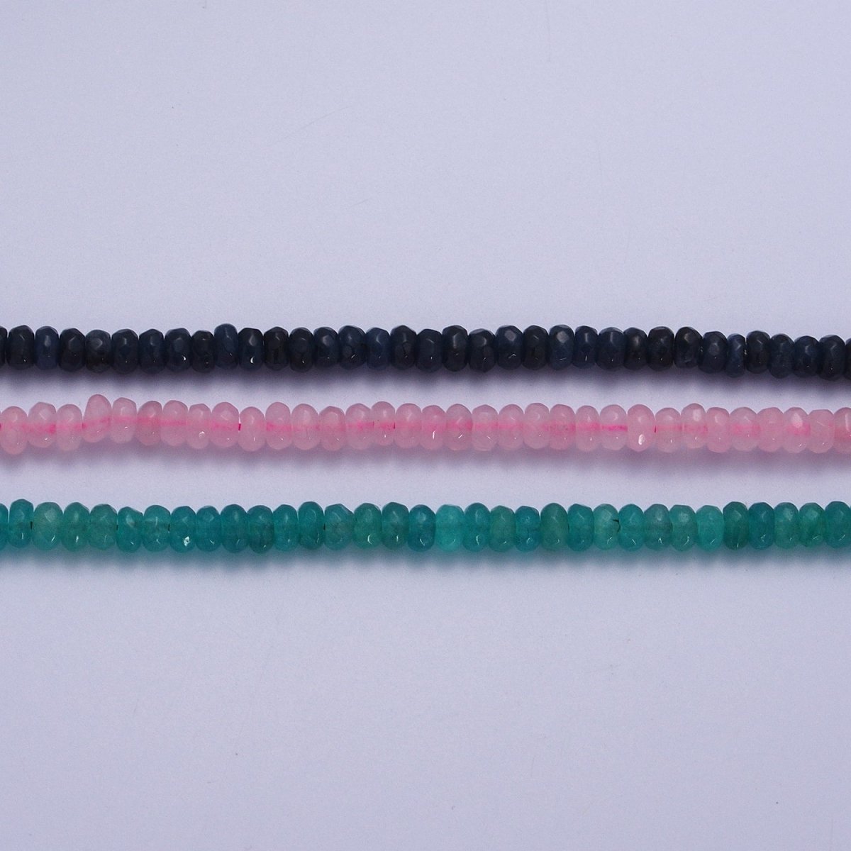 16 Inch Rhondelle 5mm Natural Stone Beads Handmade Necklaces | WA-1438 - WA-1443 WA-1480 - WA-1485 Clearance Pricing - DLUXCA