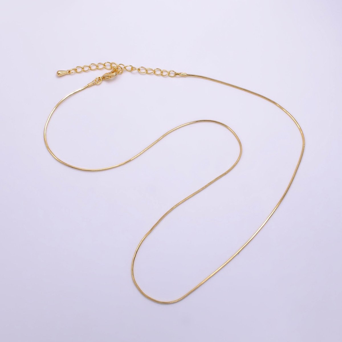 16K Gold Filled 0.5mm Snake Chain 18 Inch Necklace | WA-2470 - DLUXCA