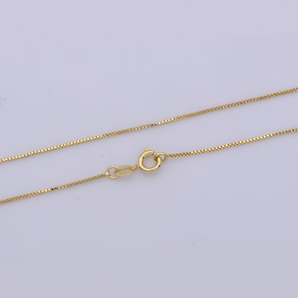 16K Gold Filled 0.75mm BOX Chain - Gold Box chain 16 / 17.7 / 19.5 inch Box Chain Necklace Jewelry Making Supply | WA-275 - DLUXCA