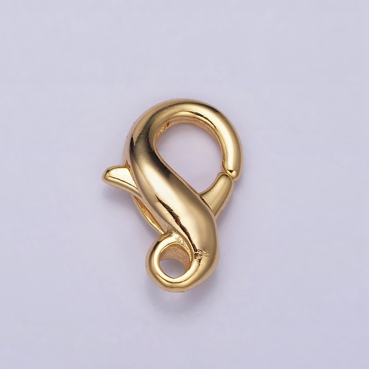 16K Gold Filled 13.5mm Double Infinity Lobster Clasps Jewelry Closure Supply | Z-395 - DLUXCA