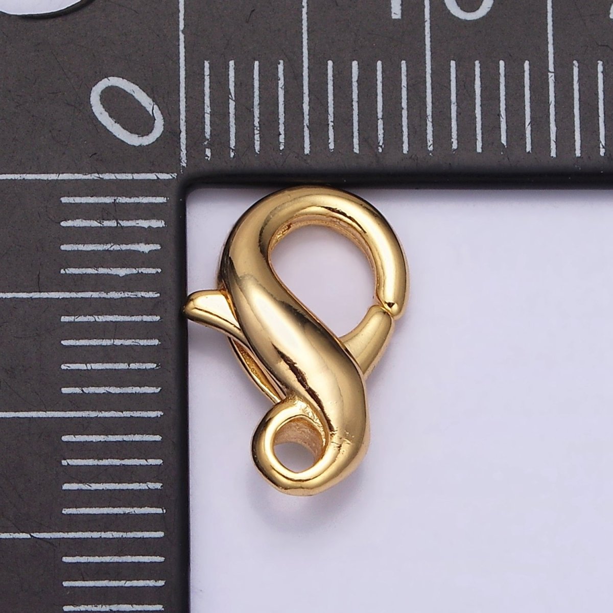 16K Gold Filled 13.5mm Double Infinity Lobster Clasps Jewelry Closure Supply | Z-395 - DLUXCA