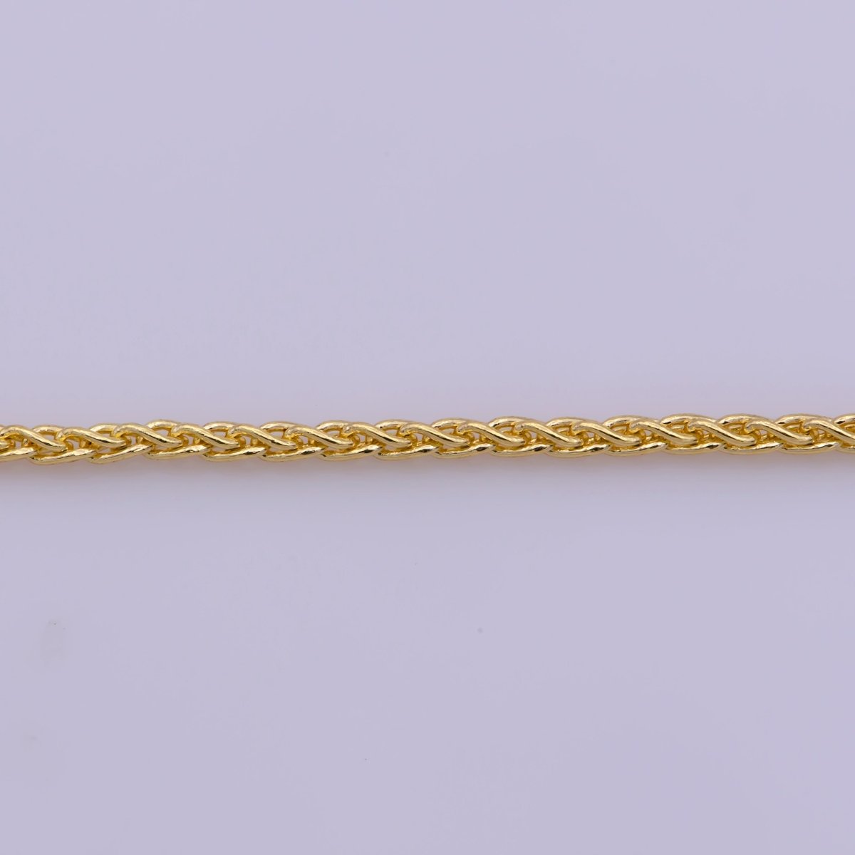 16K Gold Filled 1.3mm Dainty Foxtail Wheat 18 Inch Layering Chain Necklace | WA-379 Clearance Pricing - DLUXCA