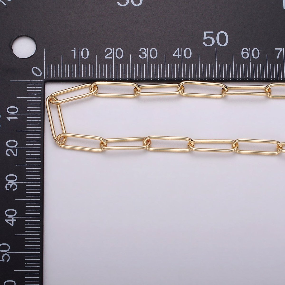 16K Gold Filled 15mm x 4.5mm Paperclip Unfinished Jewelry Making Chain in Gold & Silver | ROLL-1373 ROLL-1374 - DLUXCA