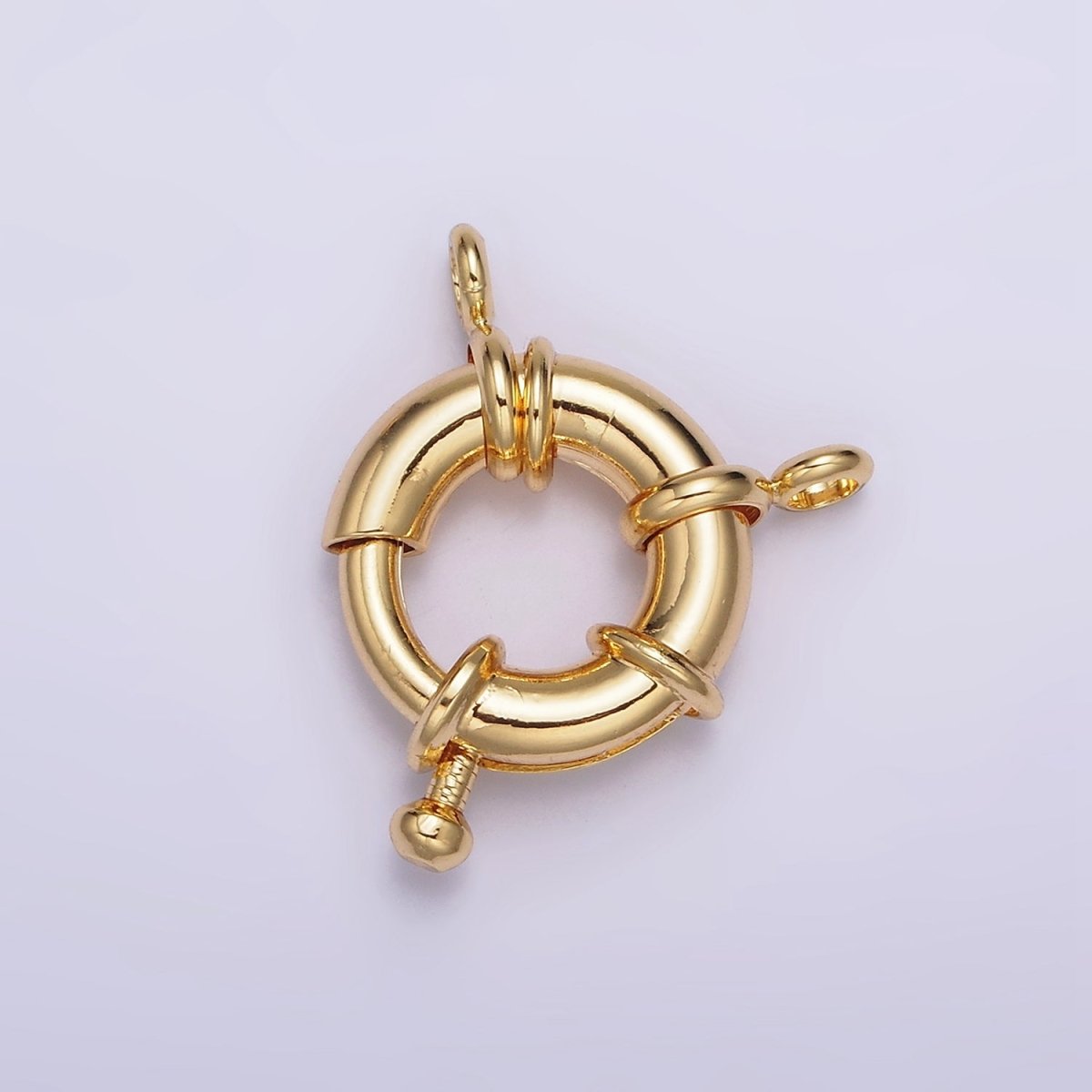 16K Gold Filled 16mm, 18.5mm Double Loop Sailor Clasps Jewelry Making Closure Supply | Z-451 Z-452 - DLUXCA
