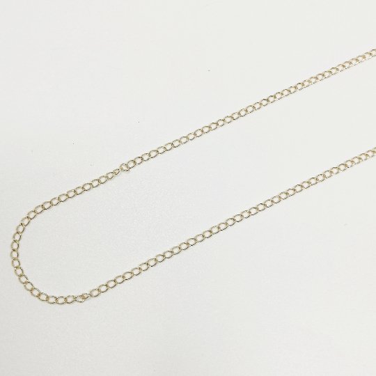 16K Gold Filled 2mm Chain by yard, Unfinished Chain for Necklace Bracelet Anklet component Perfect for Chain Extender | ROLL-402 Clearance Pricing - DLUXCA