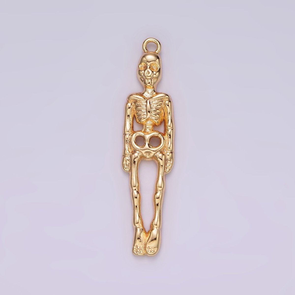 16K Gold Filled 32mm Body Skeleton Minimalist Charm | AG605 - DLUXCA