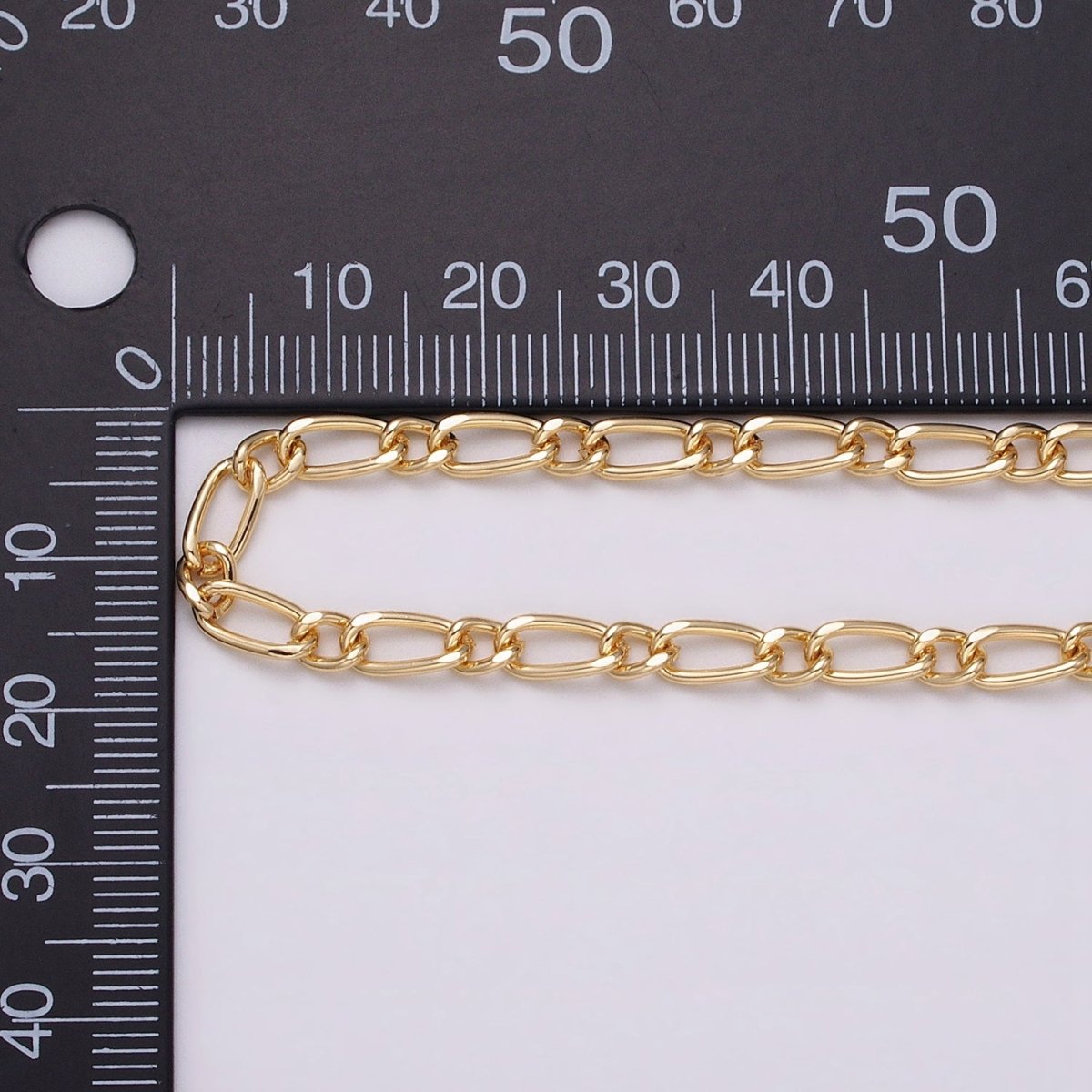 16K Gold Filled 4.3mm Twisted Paperclip Cable Link Unique Unfinished Chain by Yard in Gold & Silver | ROLL-1231 ROLL-1232 Clearance Pricing - DLUXCA