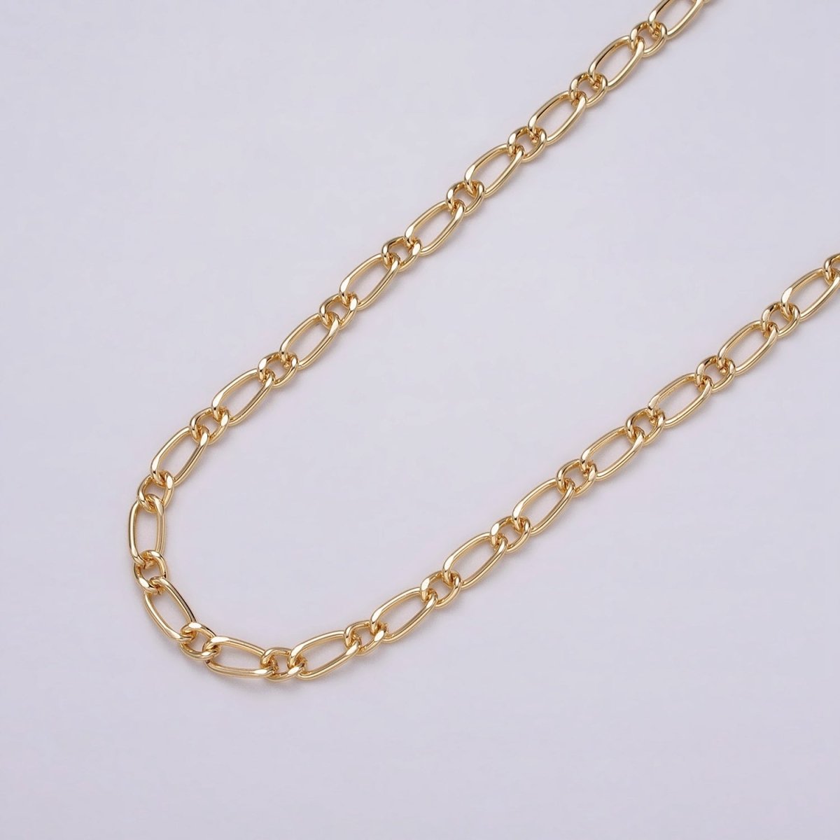 16K Gold Filled 4.3mm Twisted Paperclip Cable Link Unique Unfinished Chain by Yard in Gold & Silver | ROLL-1231 ROLL-1232 Clearance Pricing - DLUXCA
