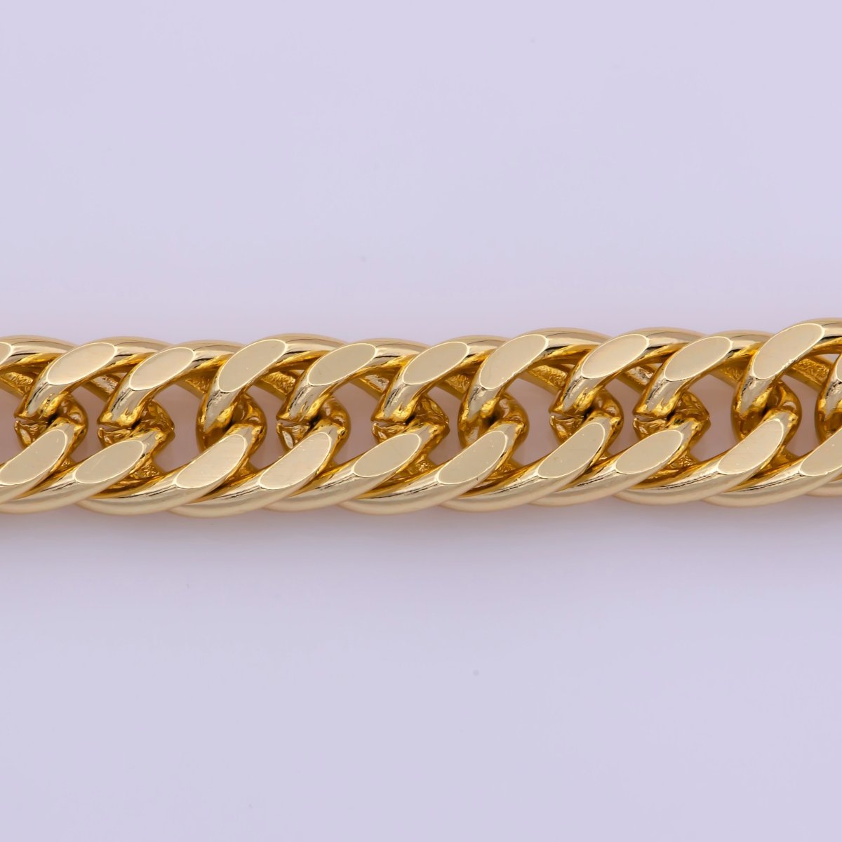 16K Gold Filled 5mm Flat Cuban Miami Curb 18 Inch Layering Chain Necklace | WA-370 Clearance Pricing - DLUXCA