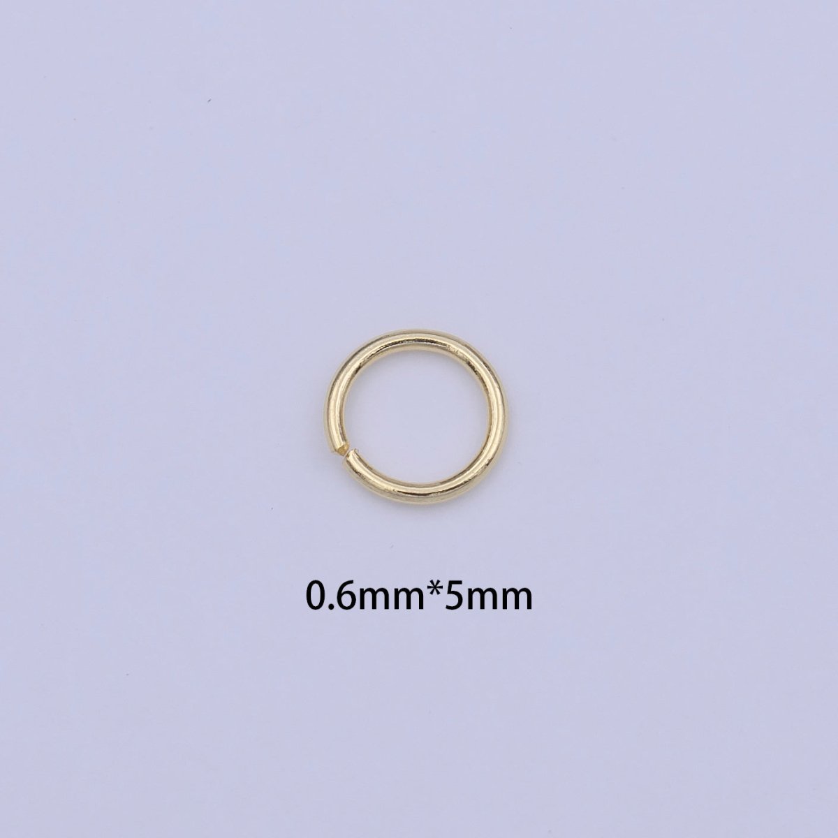16K Gold Filled 5mm x 0.6mm Assorted Open Jump Ring Jewelry Supply | B-605 - DLUXCA