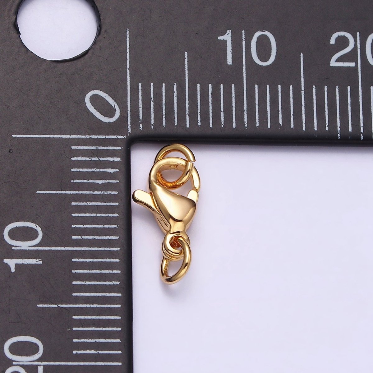 16K Gold Filled 9mm Lobster Clasps Closure Jump Ring Jewelry Supply in Gold & Silver | Z-389 Z-390 - DLUXCA