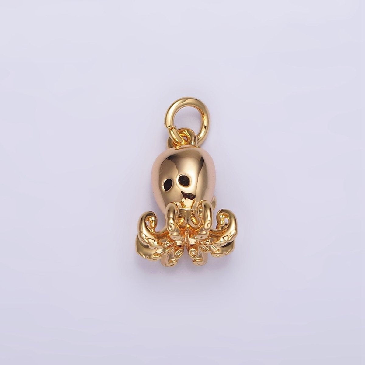 16K Gold Filled Black-Eyed CZ Octopus Squid Add-On Charm | AG011 - DLUXCA