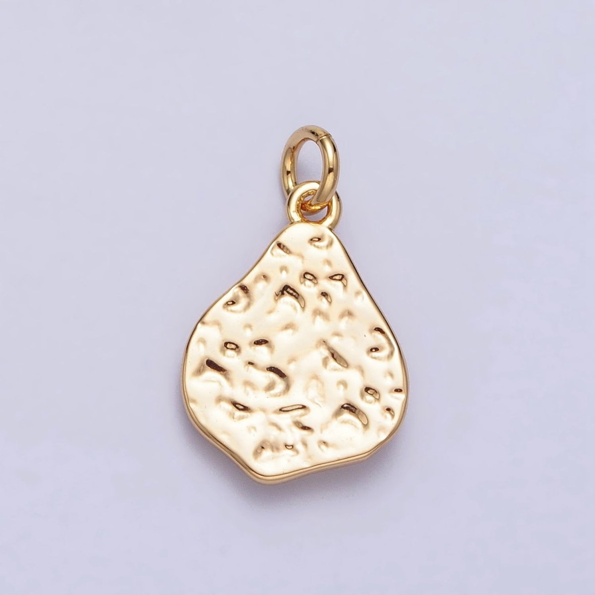 16K Gold Filled Butterfly Micro Paved CZ Abstract Hammered Charm in Gold & Silver | A-928 - DLUXCA