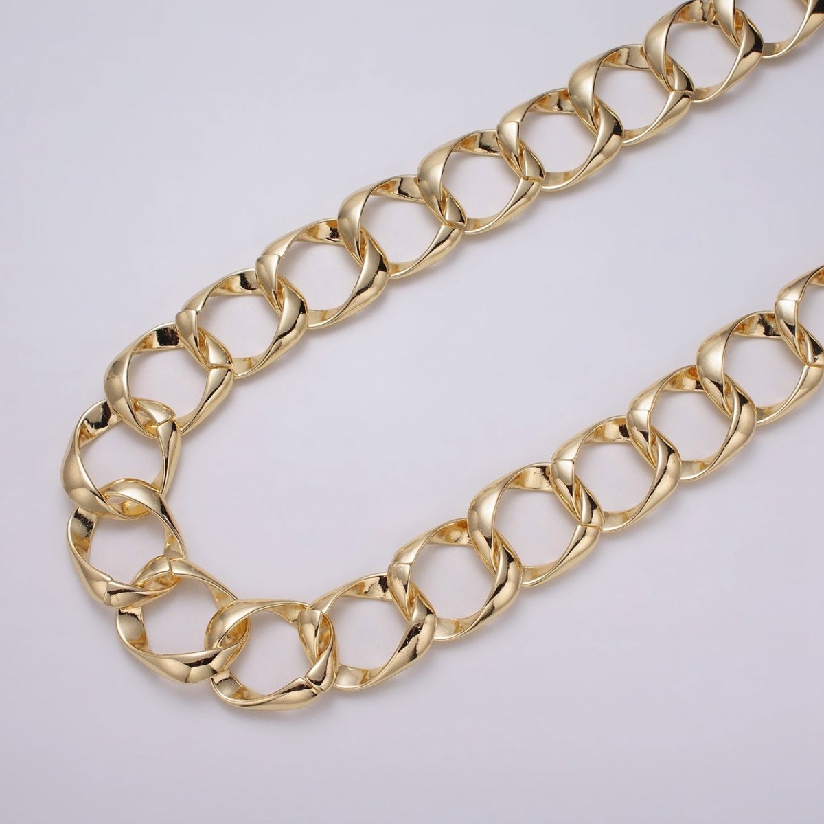 16k Gold Filled Chain by Yard Big Oval Cable Chain Unfinished Chain Wholesale Chunky Chain Large Link Chain | ROLL-1301 ROLL-1302 Clearance Pricing - DLUXCA
