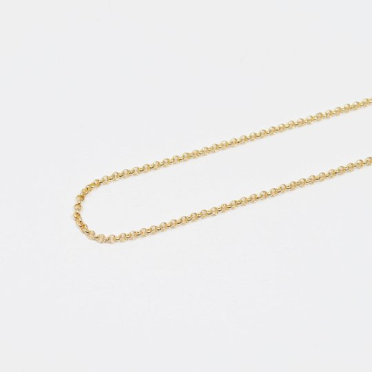 16K Gold Filled, Dainty ROLO Cable Chain by Yard, Nickel Free, Small Minimalist Jewelry making Necklace | ROLL-429 ROLL-414 Clearance Pricing - DLUXCA