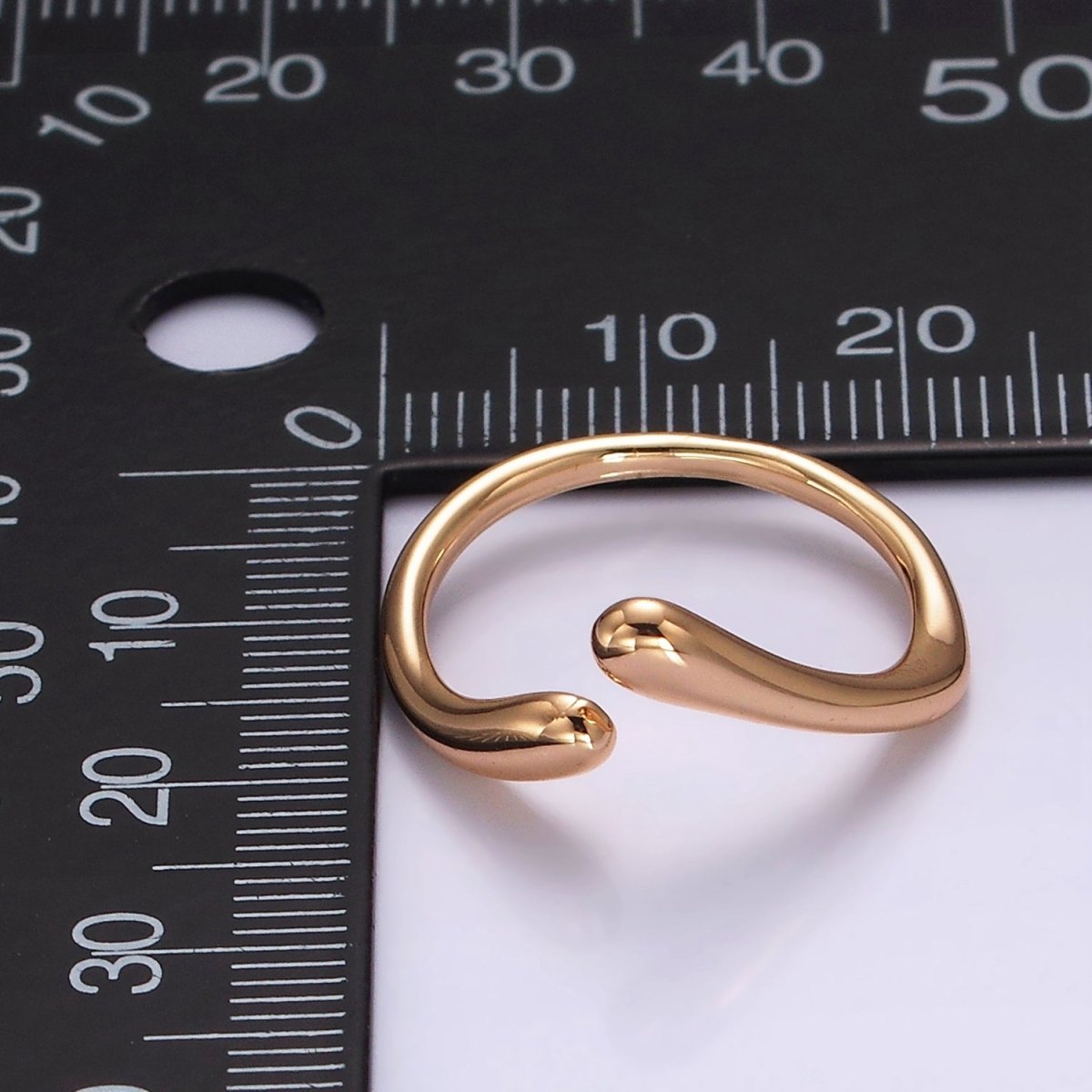 16K Gold Filled Double Band Wrap Minimalist Ring | O1214 - DLUXCA
