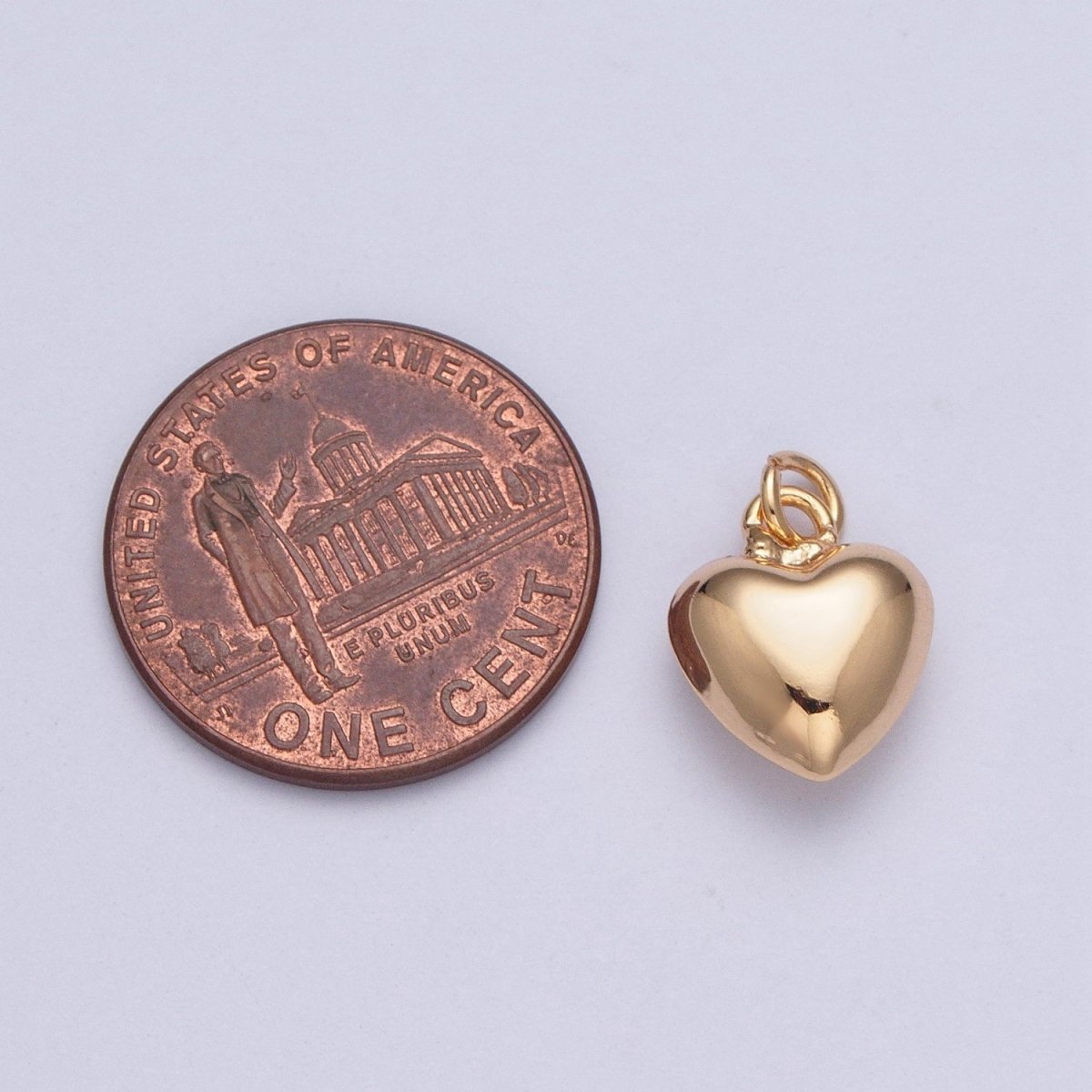 16K Gold Filled Heart Charm For Valentine Love Jewelry Making Component | X-202 X-203 - DLUXCA