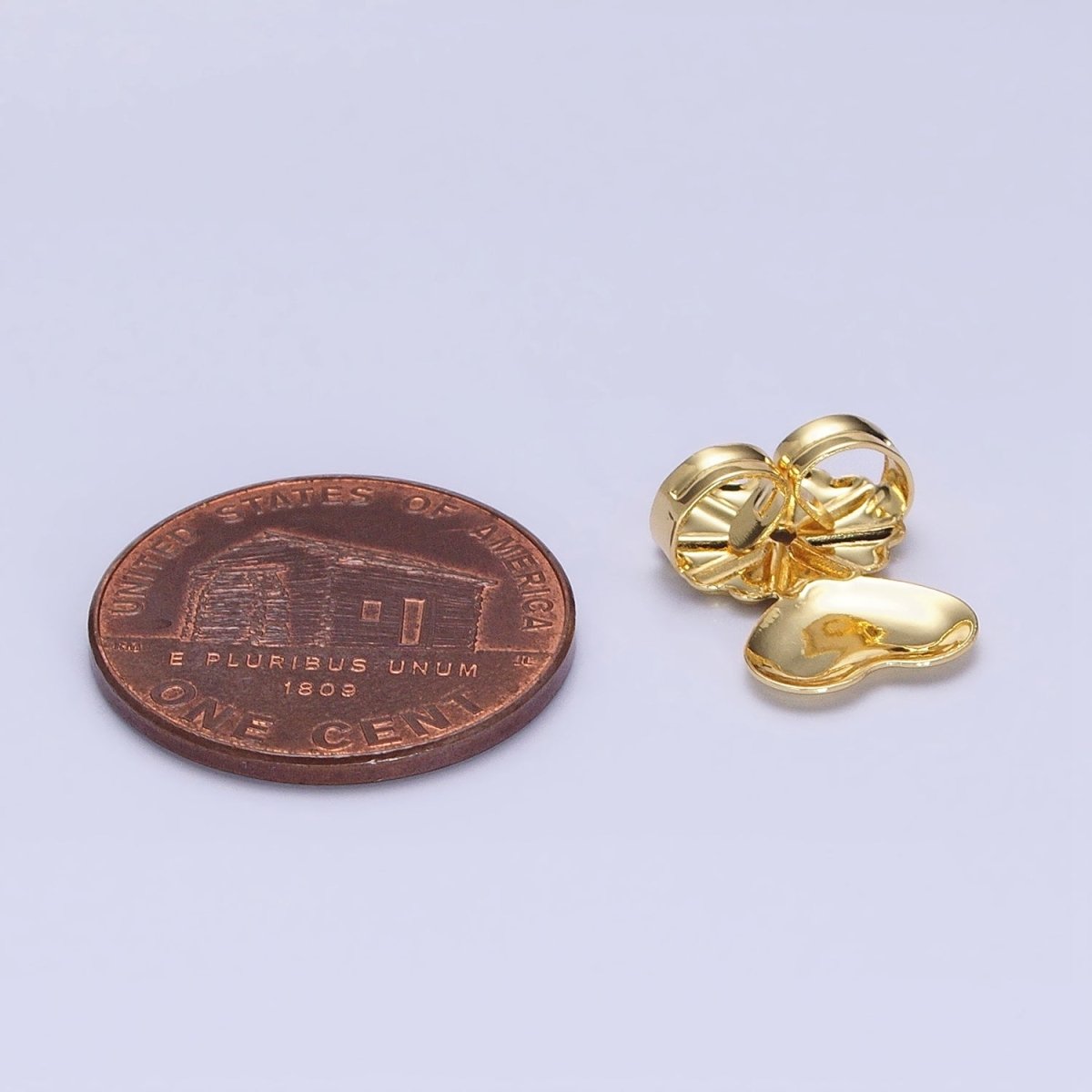 16K Gold Filled Heart Flower Earrings Back Lifter Stabilizer Supply Magic Earring Back Lifter in Gold & Silver | Z-338 Z-339 - DLUXCA