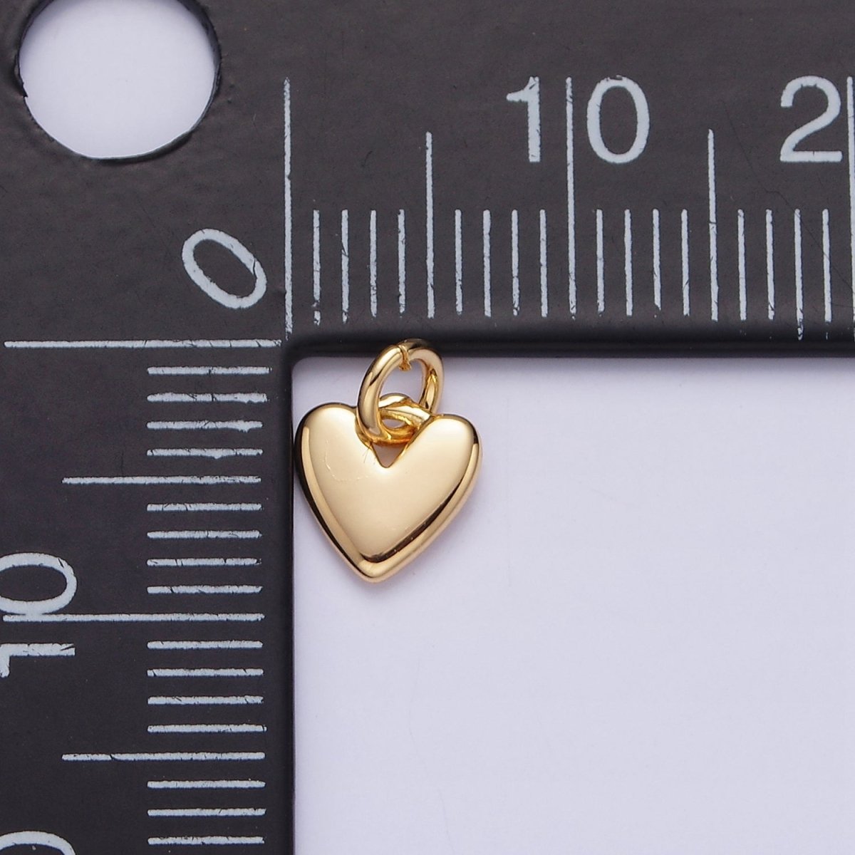 16K Gold Filled Heart Mini Add-On Charm in Gold & Silver | AC-1342 AC-1343 - DLUXCA