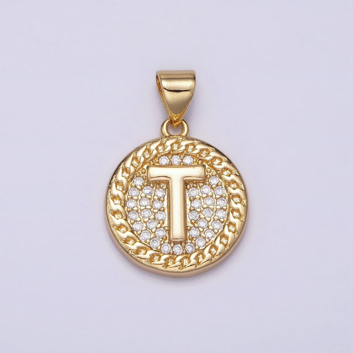 洋書 Golden letters BLESSED Bubble Letter Necklace in Worn Gold - Museum of the