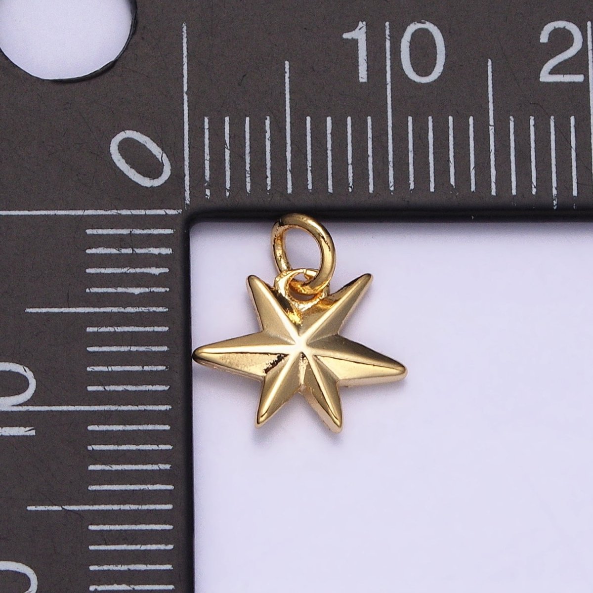 16K Gold Filled Mini Celestial Shinning Star Puffed Add-On Charm | AC1144 - DLUXCA