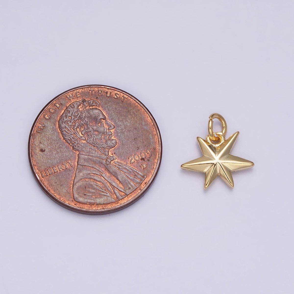 16K Gold Filled Mini Celestial Shinning Star Puffed Add-On Charm | AC1144 - DLUXCA