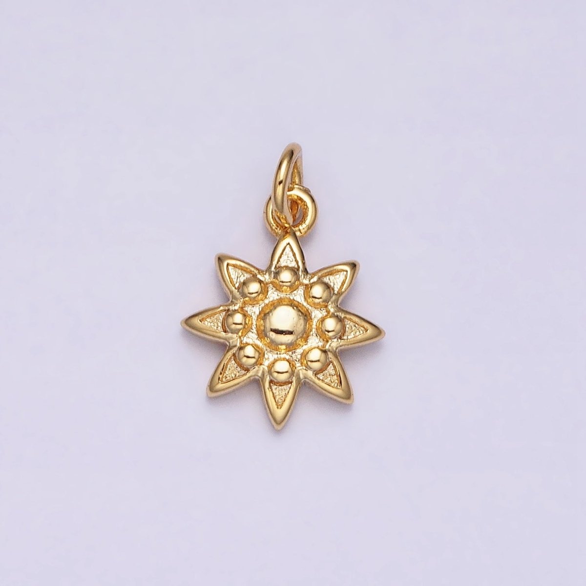 16K Gold Filled Mini Celestial Sun Beaded Add-On Charm | AC-1165 - DLUXCA