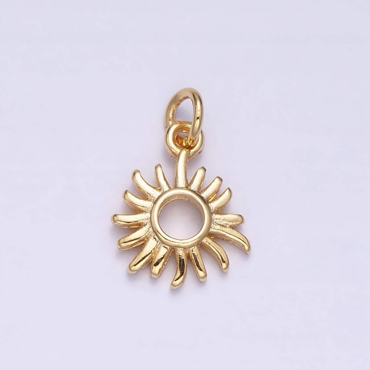 16K Gold Filled Mini Celestial Sun Open Add-On Charm | AC1149 - DLUXCA