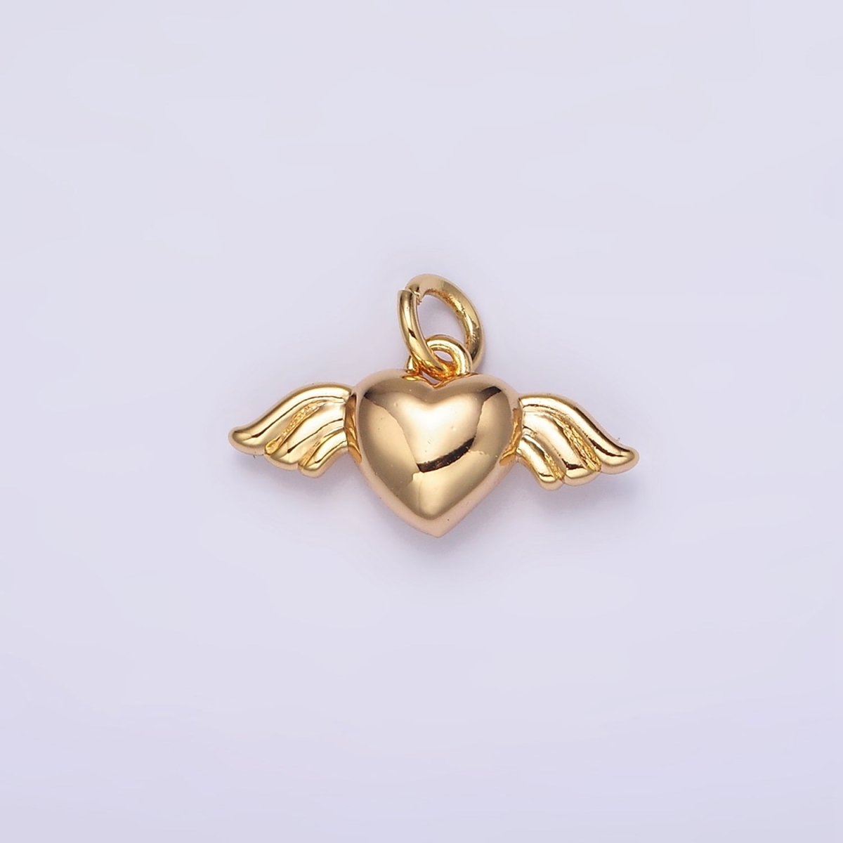 16K Gold Filled Mini Heart Angel Wings Add-On Charm | AG095 - DLUXCA