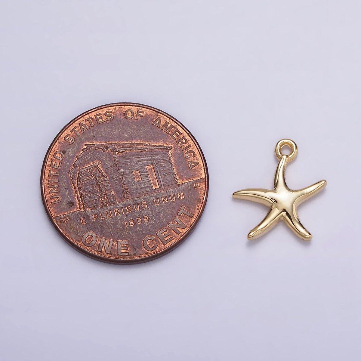 16K Gold Filled Mini Minimalist Star Fish Ocean Animal Add-On Charm | N-954 - DLUXCA