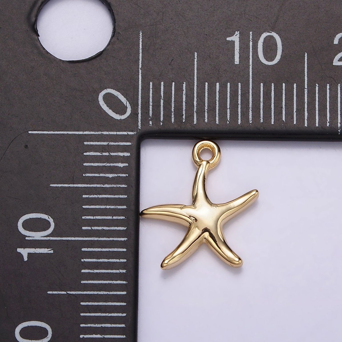 16K Gold Filled Mini Minimalist Star Fish Ocean Animal Add-On Charm | N-954 - DLUXCA