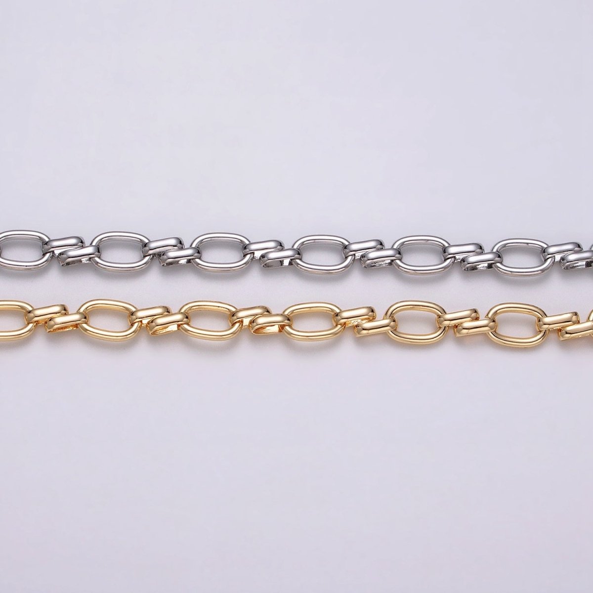 16K Gold Filled Oval Link Chain Chunky Unfinished Chain by Yard for Handmade Supply 6.1mm | ROLL-1313 ROLL-1314 Clearance Pricing - DLUXCA