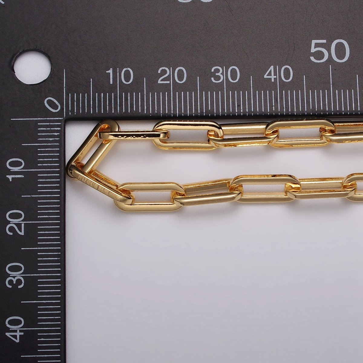 16k Gold Filled PaperClip Unfinished 5.5mm Chain Gold & Silver | ROLL-1149 ROLL-1150 Clearance Pricing - DLUXCA
