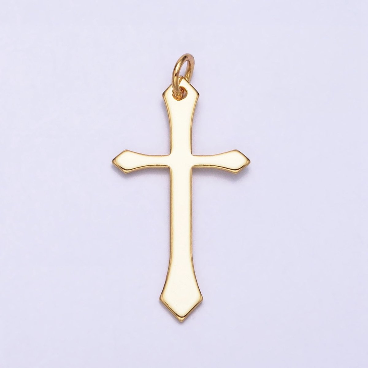 16K Gold Filled Passion Cross Minimalist Religious Charm | AC1327 - DLUXCA