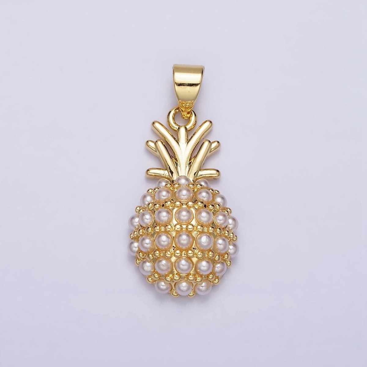 16K Gold Filled Pearl Lined Pineapple Fruit Pendant | AA440 - DLUXCA